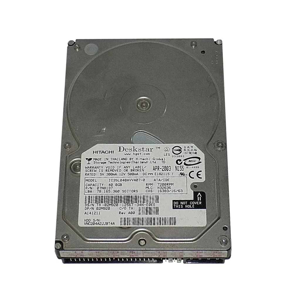 Hitachi 07N8137 40GB IDE Ultra ATA/100 (ATA-6)