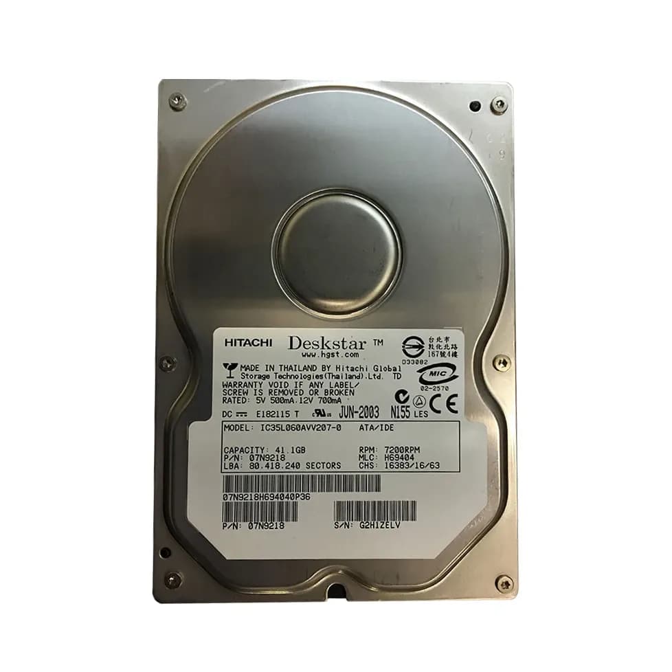 Hitachi 07N9218 40GB IDE Ultra ATA/100 (ATA-6)