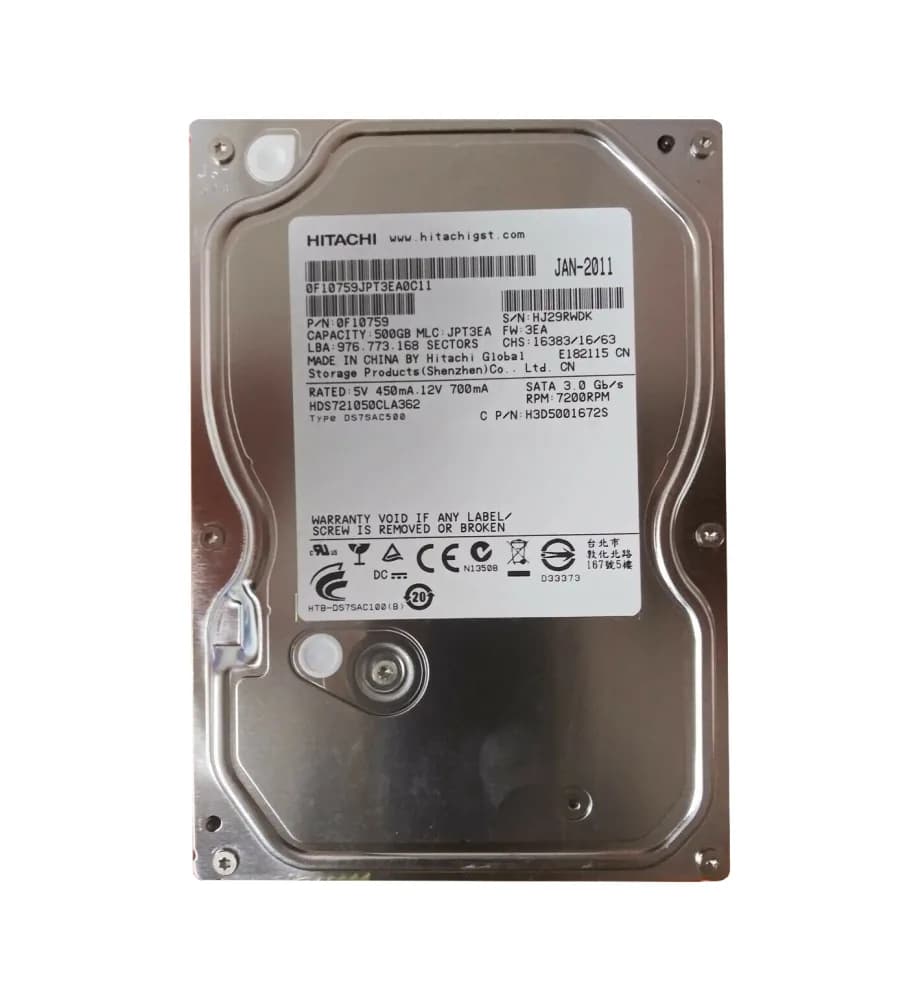 HGST 0F10759 500GB 3Gb/s SATA