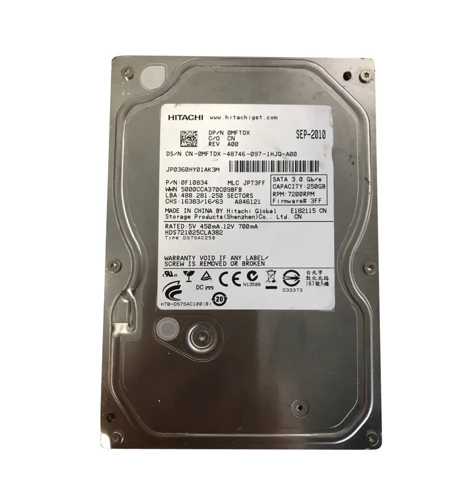 HGST 0F10834 250GB 3Gb/s SATA