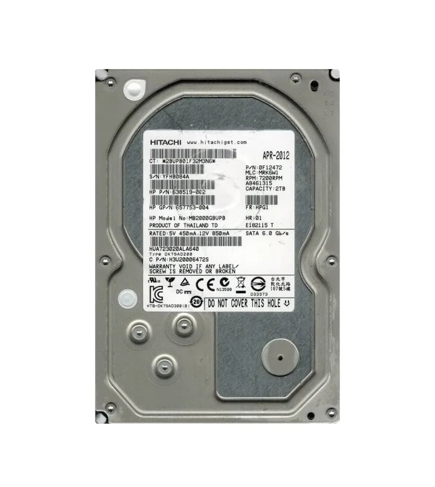 HGST 0F12472 2TB 6Gb/s SATA