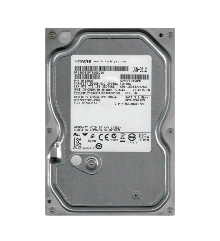 HGST 0F13836 500GB 3Gb/s SATA