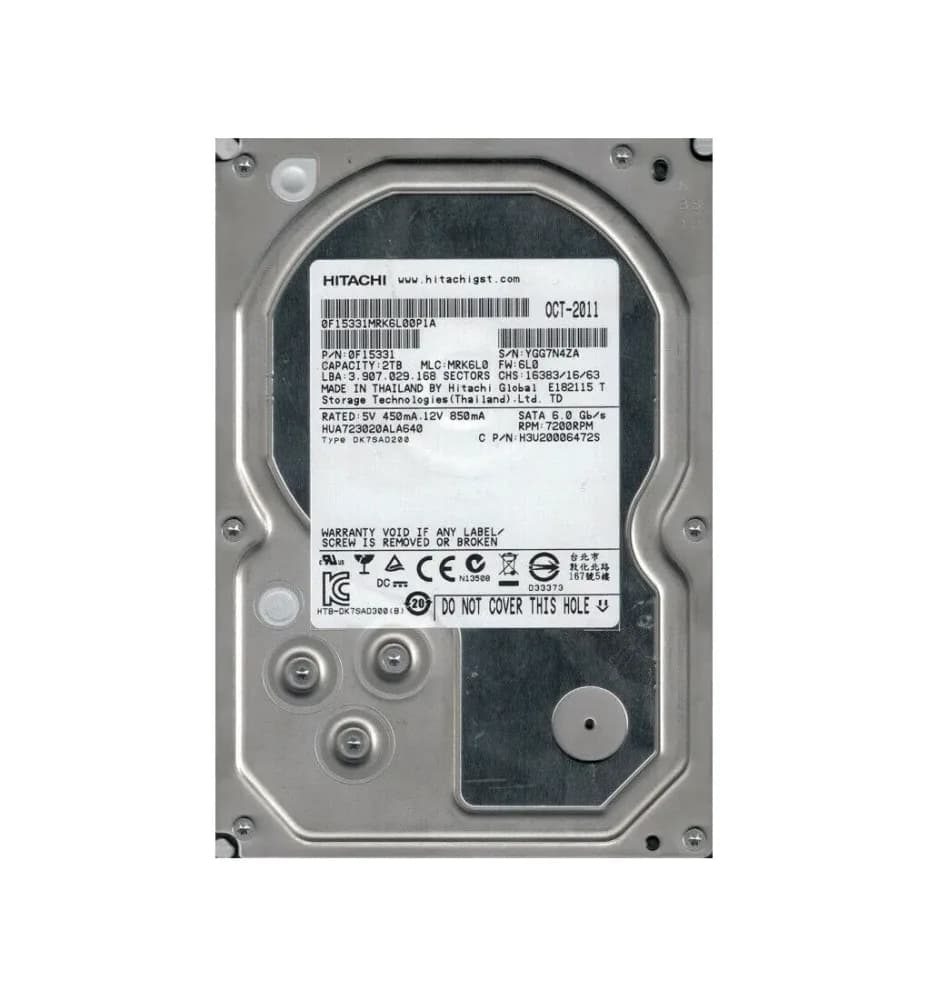 HGST 0F15331 2TB 6Gb/s SATA