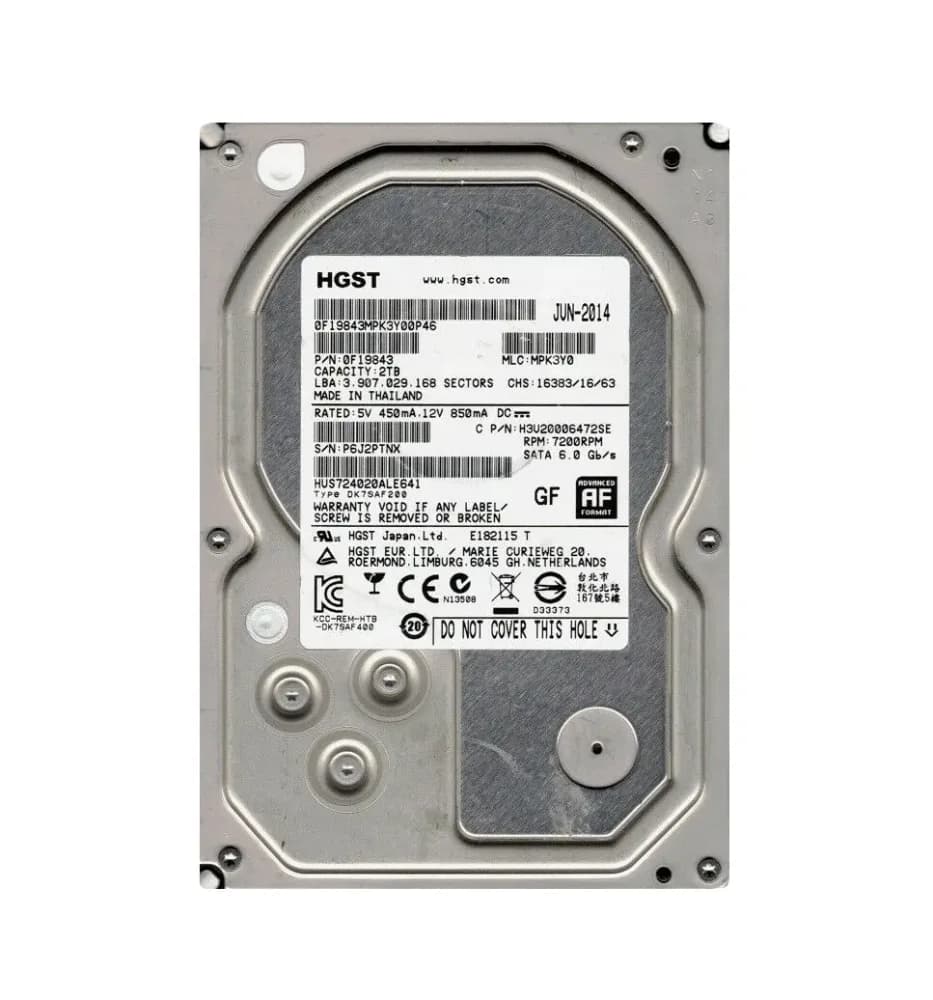 HGST 0F19843 2TB 6Gb/s SATA