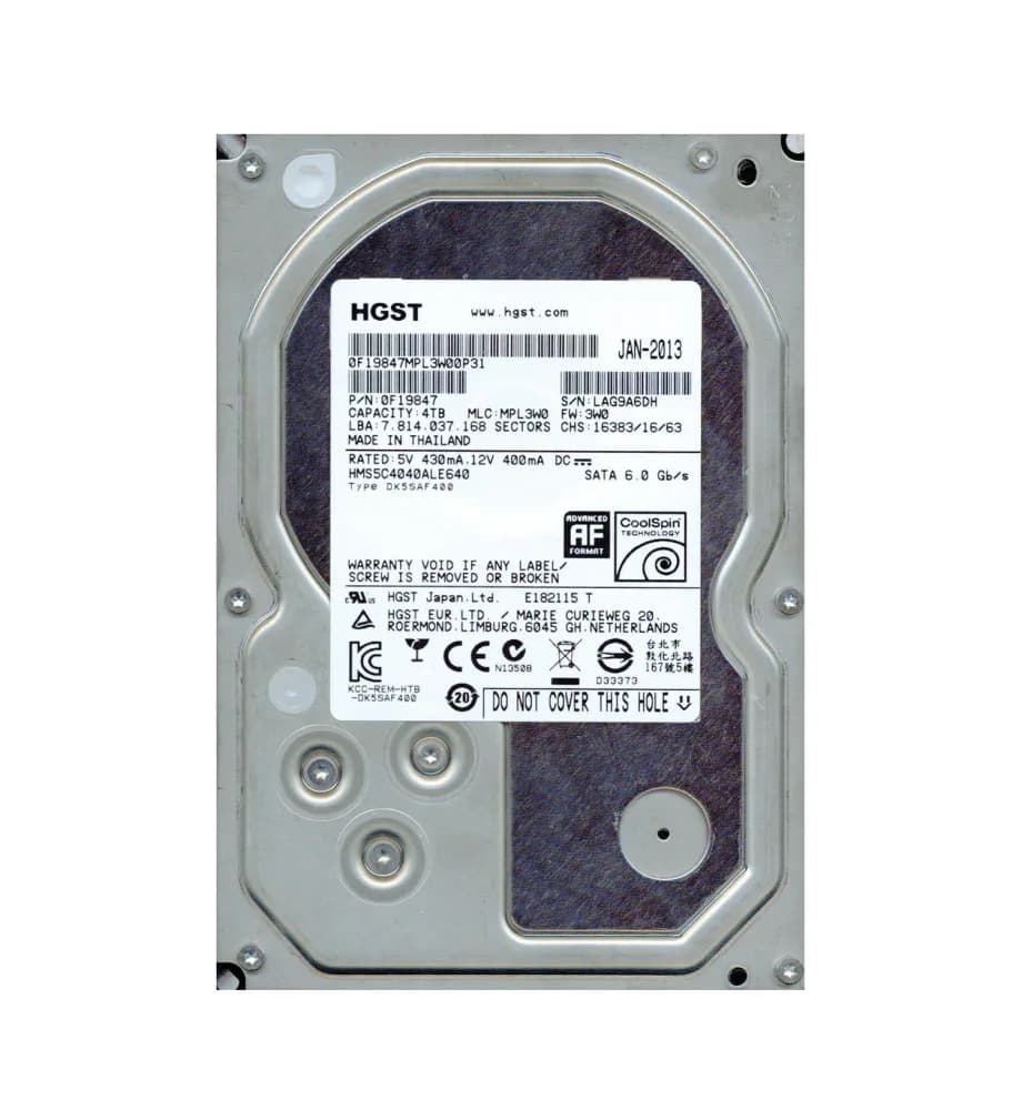 HGST 0F19847 4TB 6Gb/s SATA