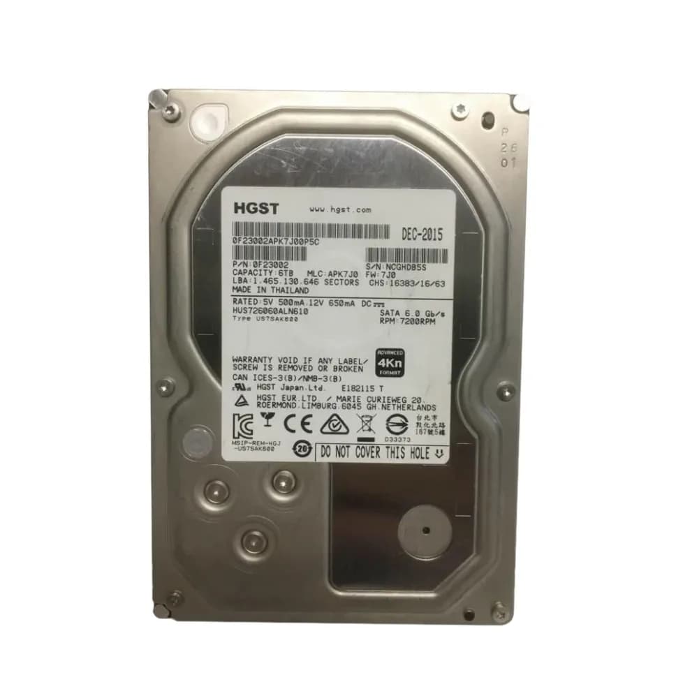HGST 0F23002 6TB 6Gb/s SATA