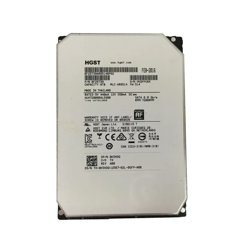 HGST 0F25739 8TB 6Gb/s SATA