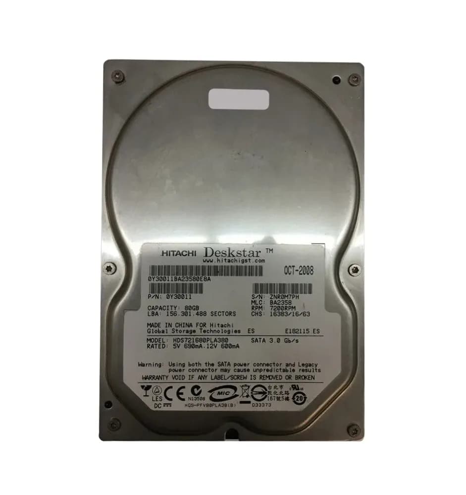 Hitachi 0Y30011 80GB 3Gb/s SATA