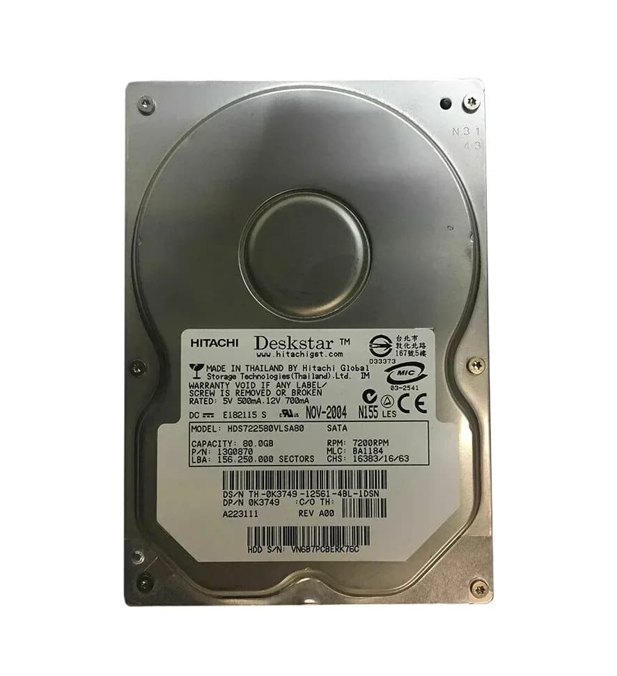 Hitachi 13G0870 80GB 1.5Gb/s SATA