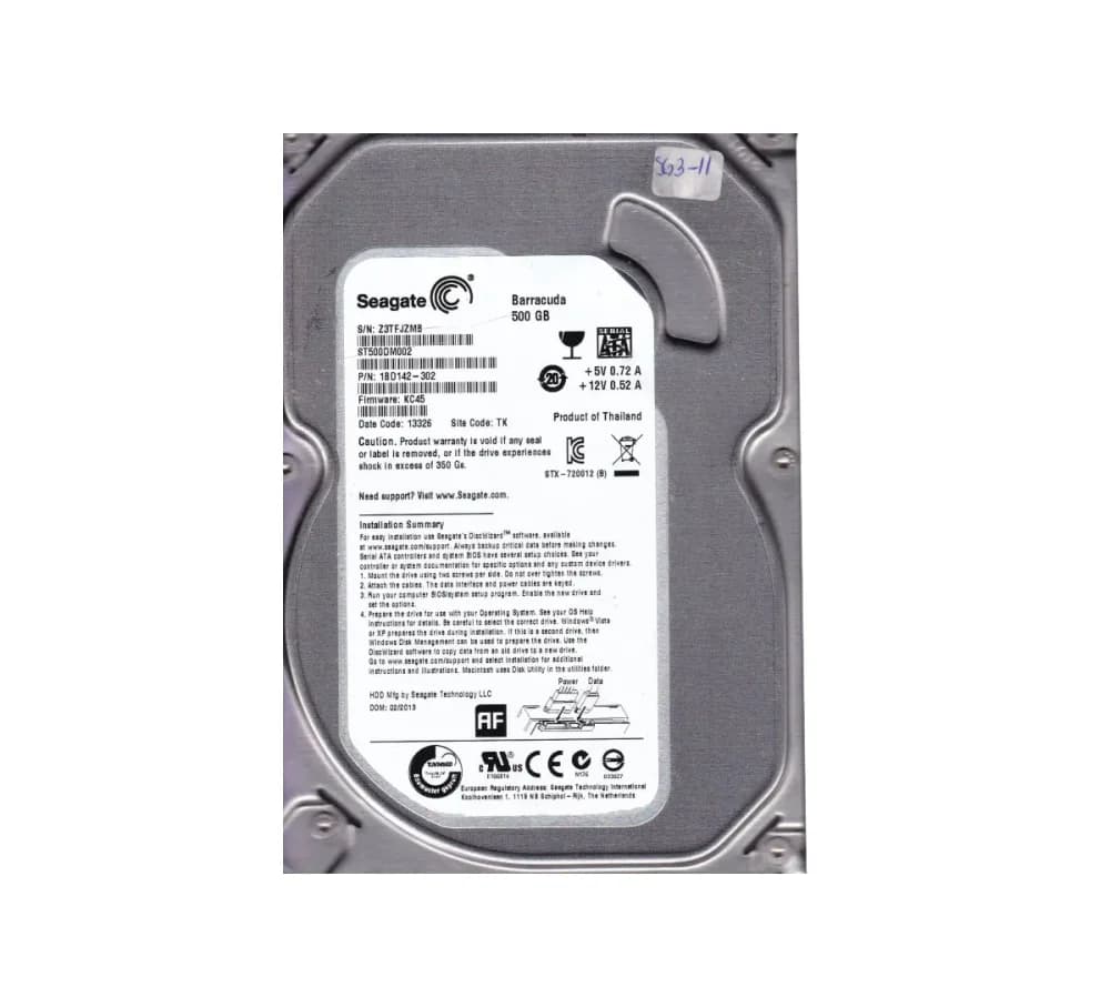 Seagate 1BD142-302 500GB 6Gb/s SATA