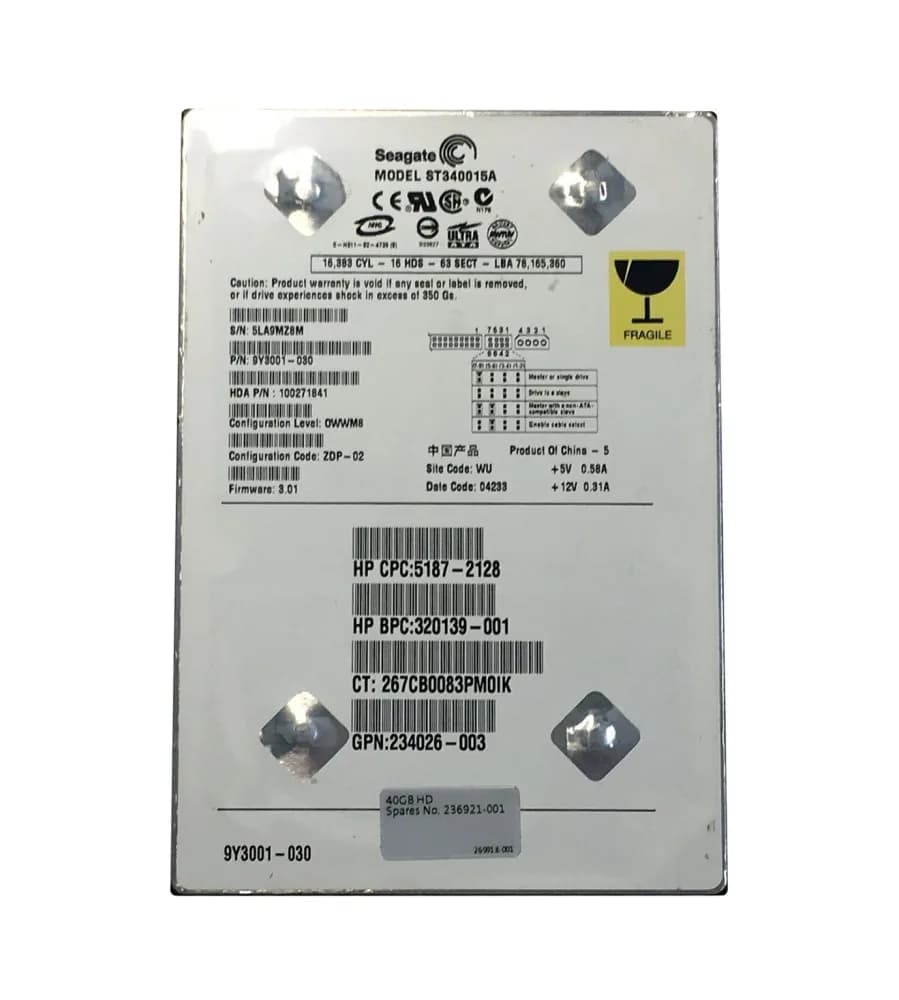 HPE 269918-001 40GB