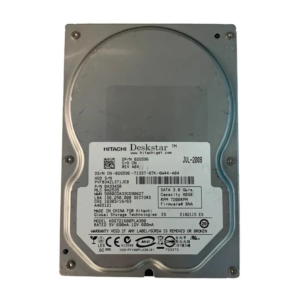 Dell 2G596 80GB 3Gb/s SATA
