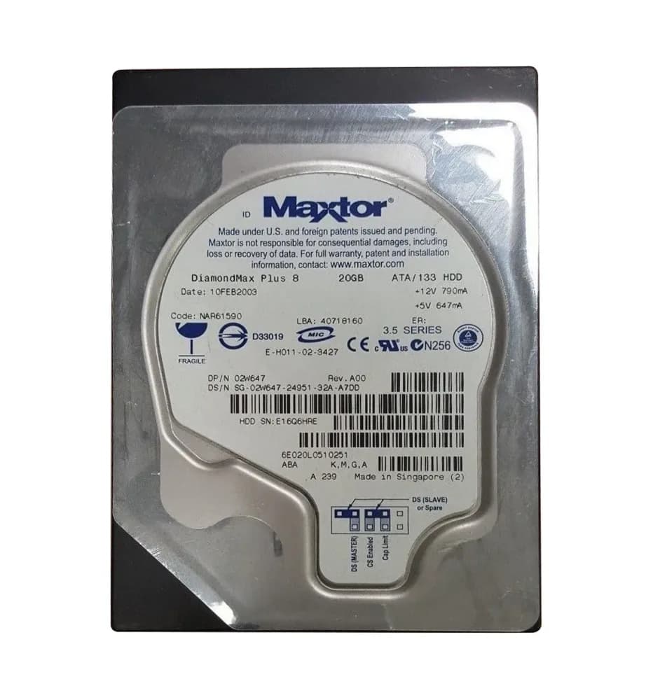 Dell 2W647 20GB IDE Ultra ATA/100 (ATA-6)