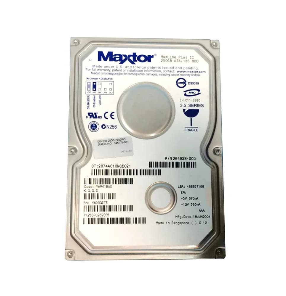 HPE 345174-001 250GB IDE Ultra ATA/133 (ATA-7)