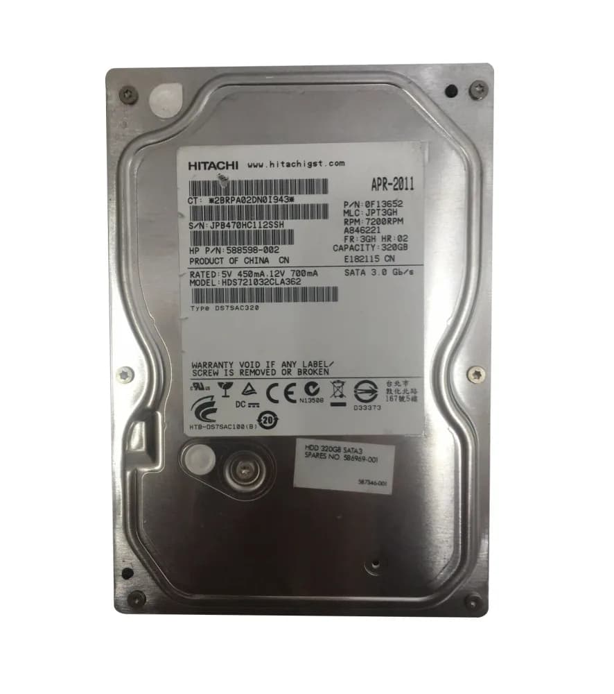 HPE 588598-002 320GB 3Gb/s SATA