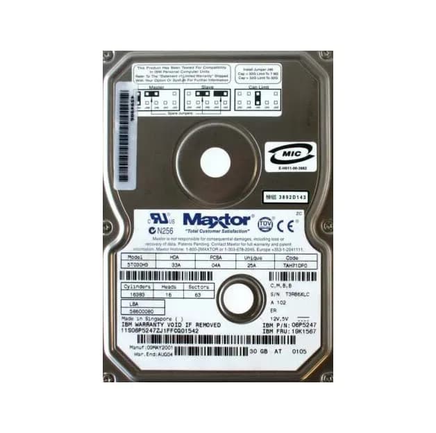 Maxtor 5T030H3 30.7GB IDE Ultra ATA/100 (ATA-6)