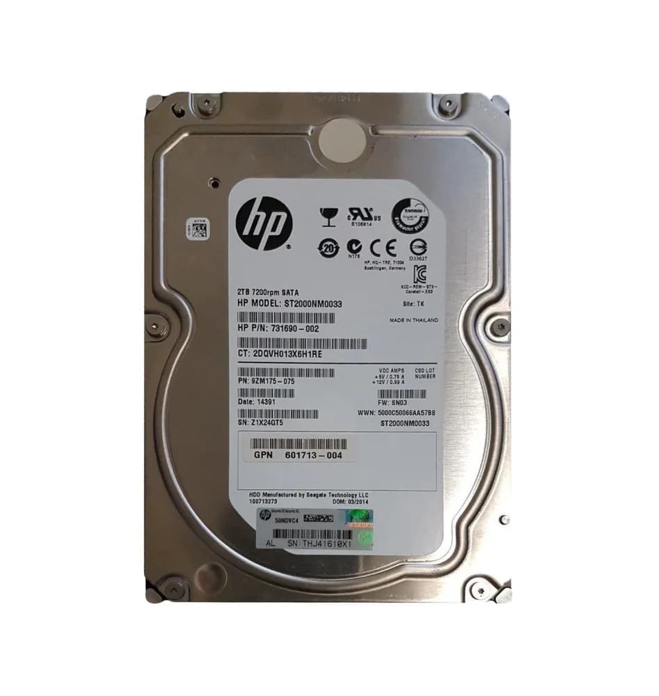 HPE 601713-004 2TB 3Gb/s SATA