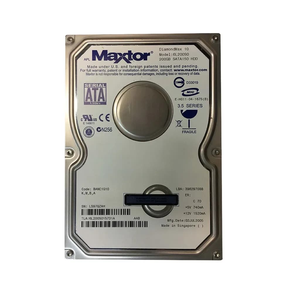 Maxtor 6L200S0 200GB 1.5Gb/s SATA