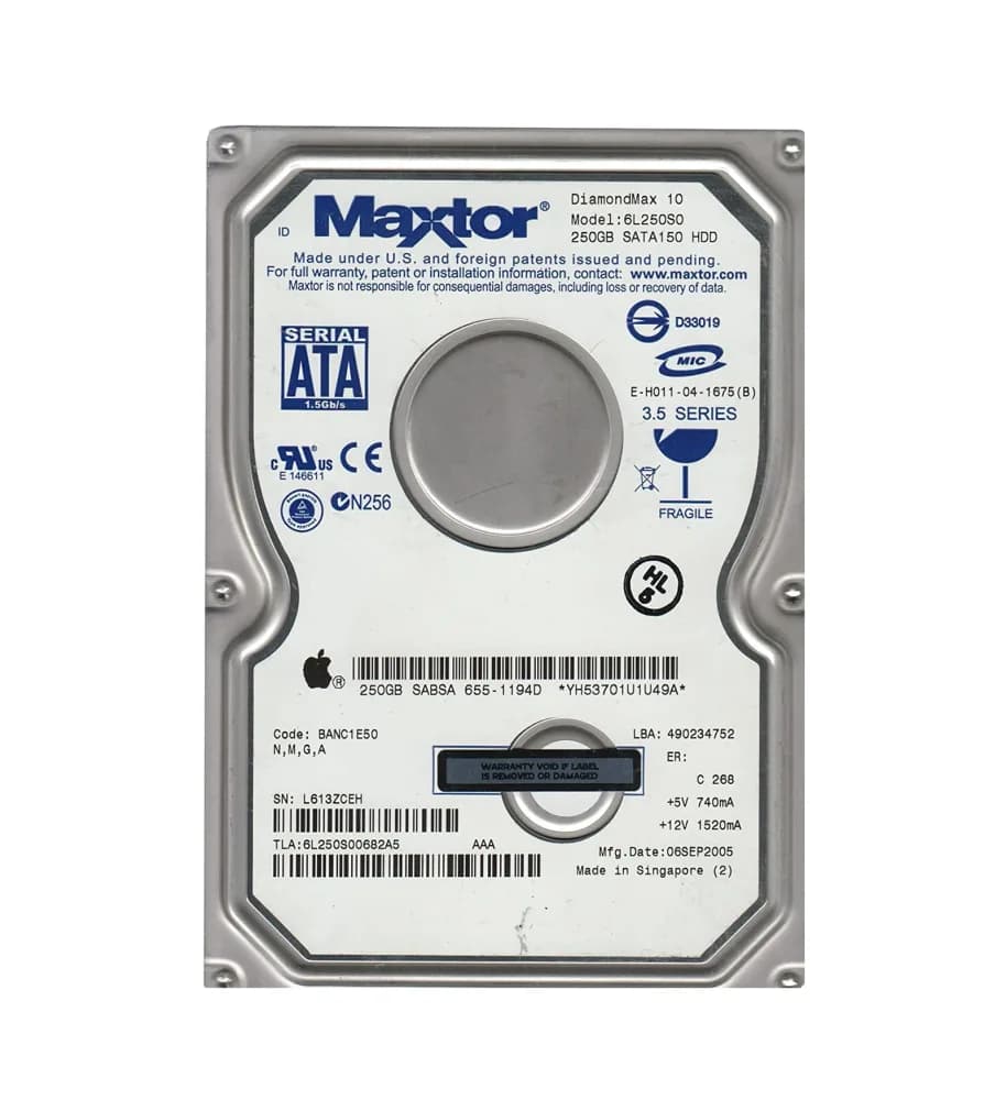 Maxtor 6L250S0 250GB 1.5Gb/s SATA