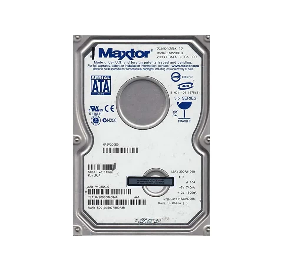 Maxtor 6V200E0 200GB 3Gb/s SATA