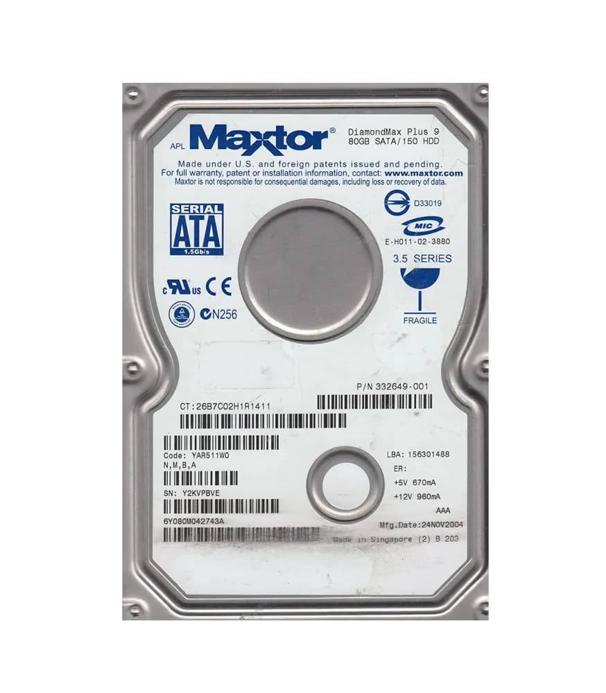 Maxtor 6Y080M0 80GB 1.5Gb/s SATA