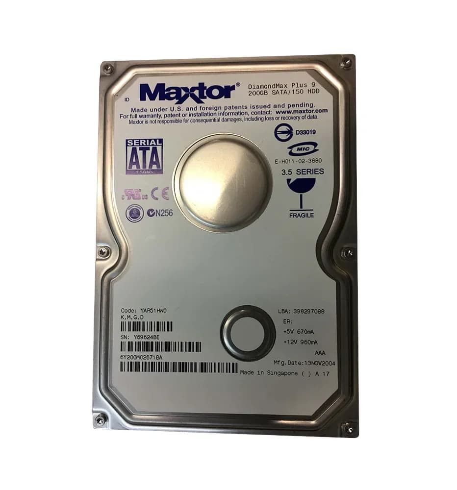 Maxtor 6Y200M0 200GB 1.5Gb/s SATA