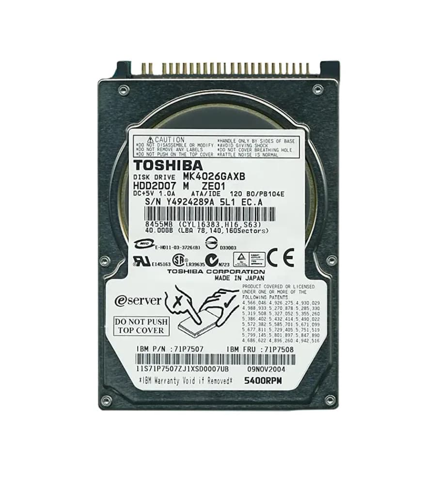 IBM 71P7508 40GB IDE Ultra ATA/100 (ATA-6)