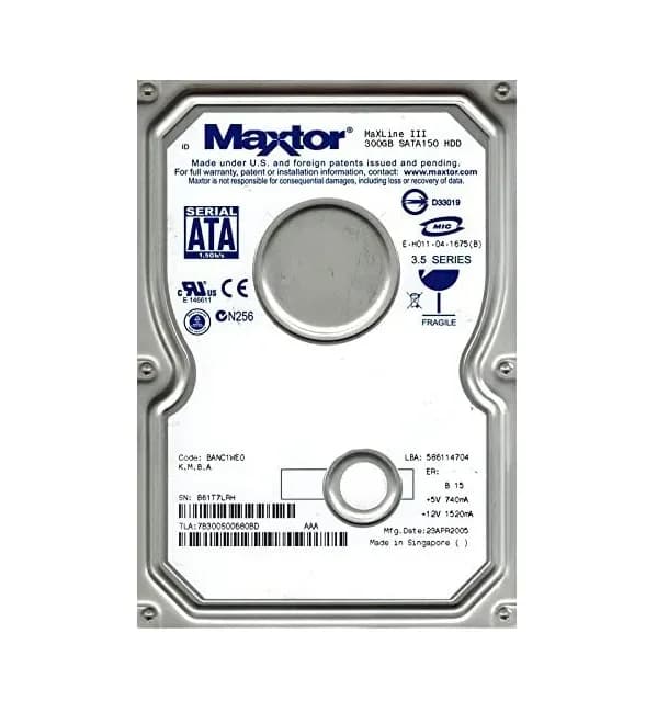 Maxtor 7B300S0 300GB 1.5Gb/s SATA
