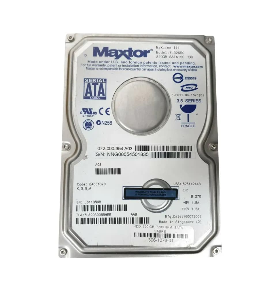 Maxtor 7L320S0 320GB 1.5Gb/s SATA