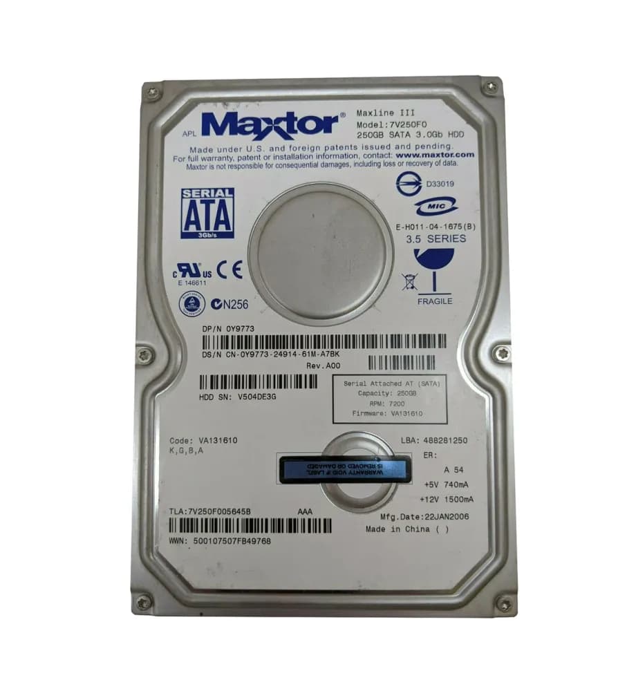 Maxtor 7V250F0 250GB 3Gb/s SATA