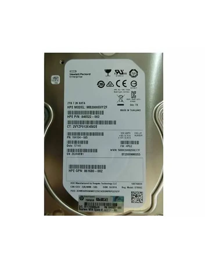 HPE 846522-002 2TB 3Gb/s SATA