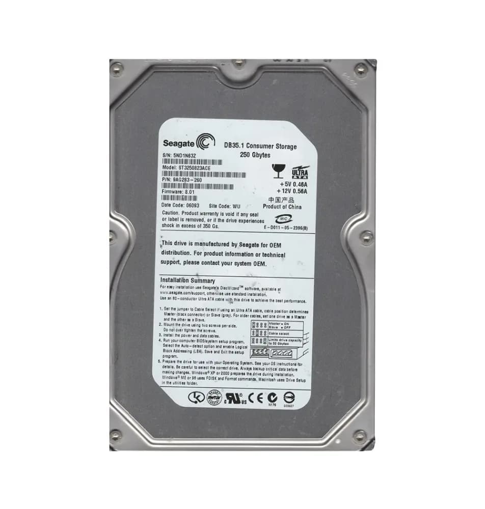 Seagate 9AG283-260 250GB IDE Ultra ATA/100 (ATA-6)