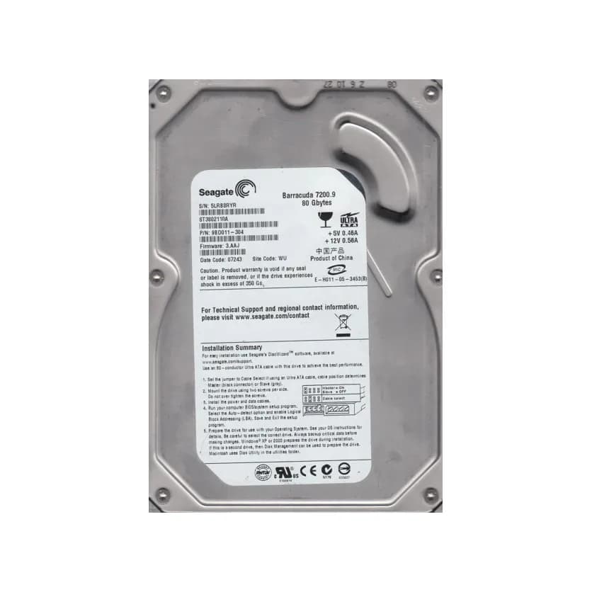 Seagate 9BD011-304 80GB IDE Ultra ATA/100 (ATA-6)