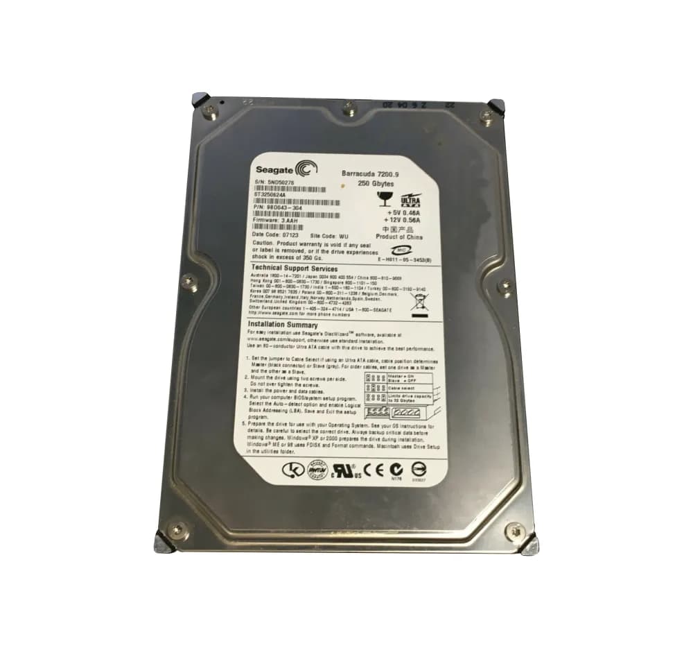 Seagate 9BD043-304 250GB 3Gb/s SATA