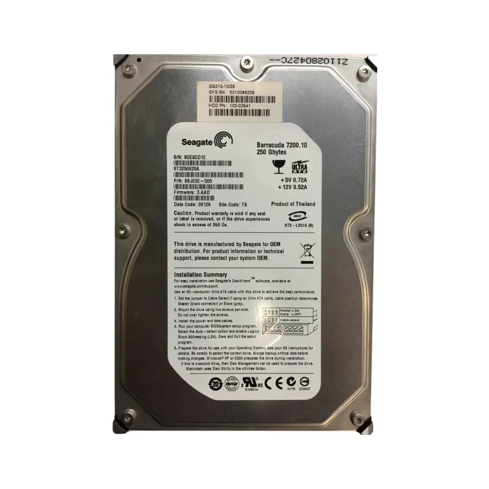 Seagate 9BJ03E-505 250GB