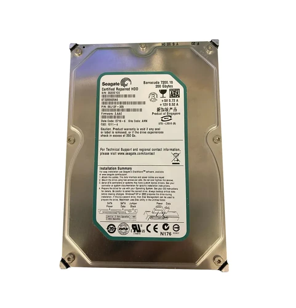 Seagate 9BJ13F-305 200GB 3Gb/s SATA