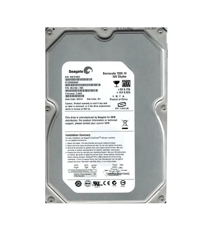 Seagate 9BJ14G-505 320GB 3Gb/s SATA