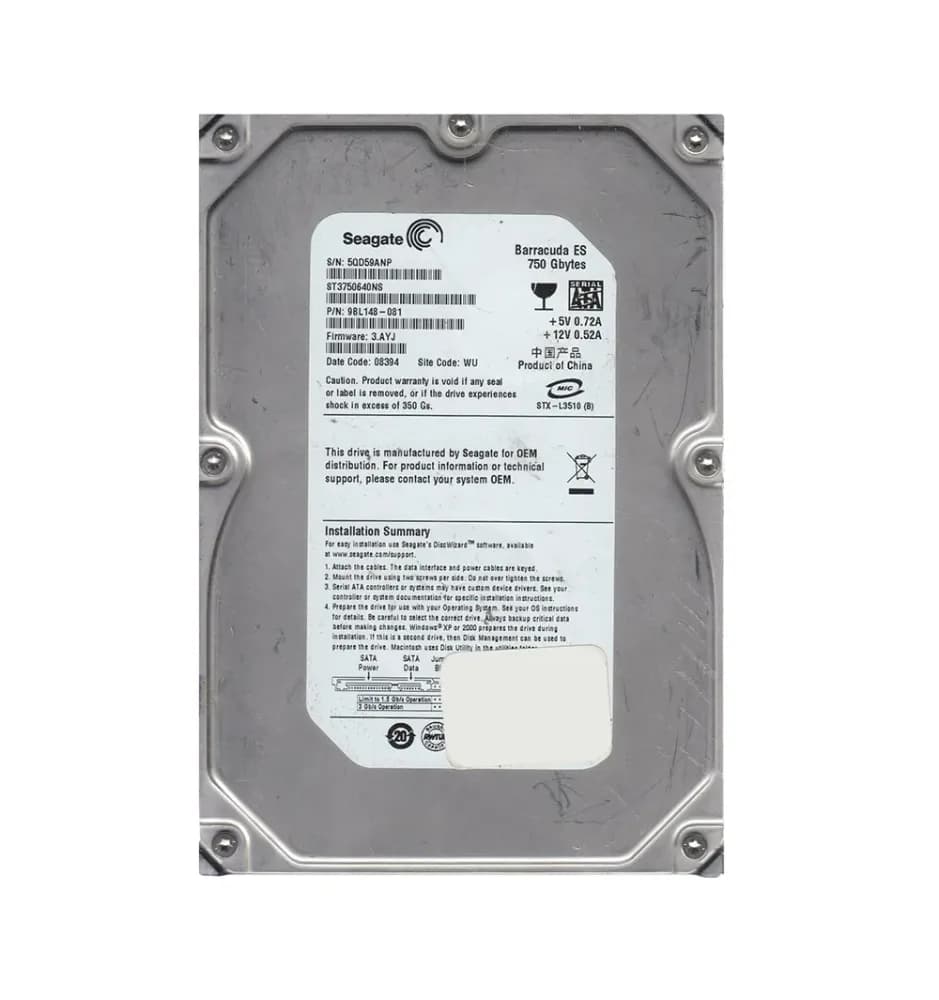 Seagate 9BL148-081 750GB 3Gb/s SATA