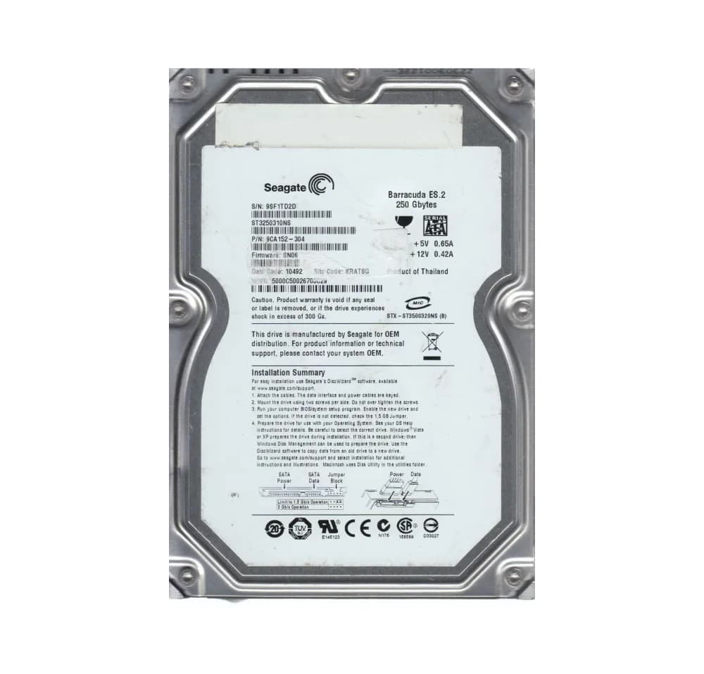 Seagate 9CA152-304 250GB 3Gb/s SATA