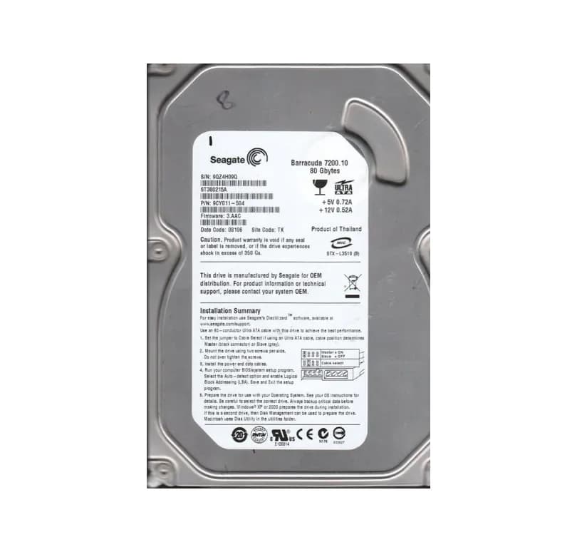 Seagate 9CY011-504 80GB IDE Ultra ATA/100 (ATA-6)