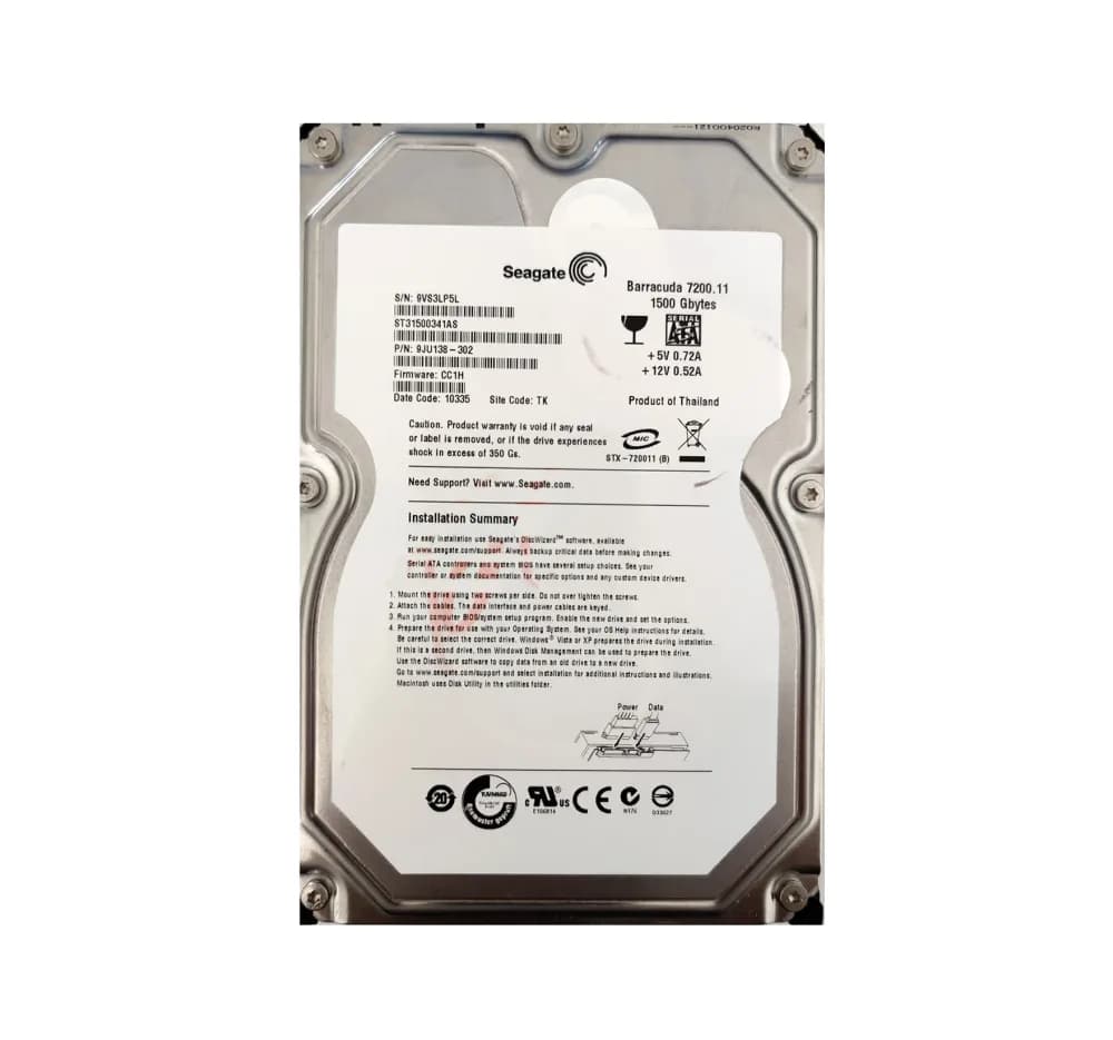 Seagate 9JU138-302 1.5TB 3Gb/s SATA