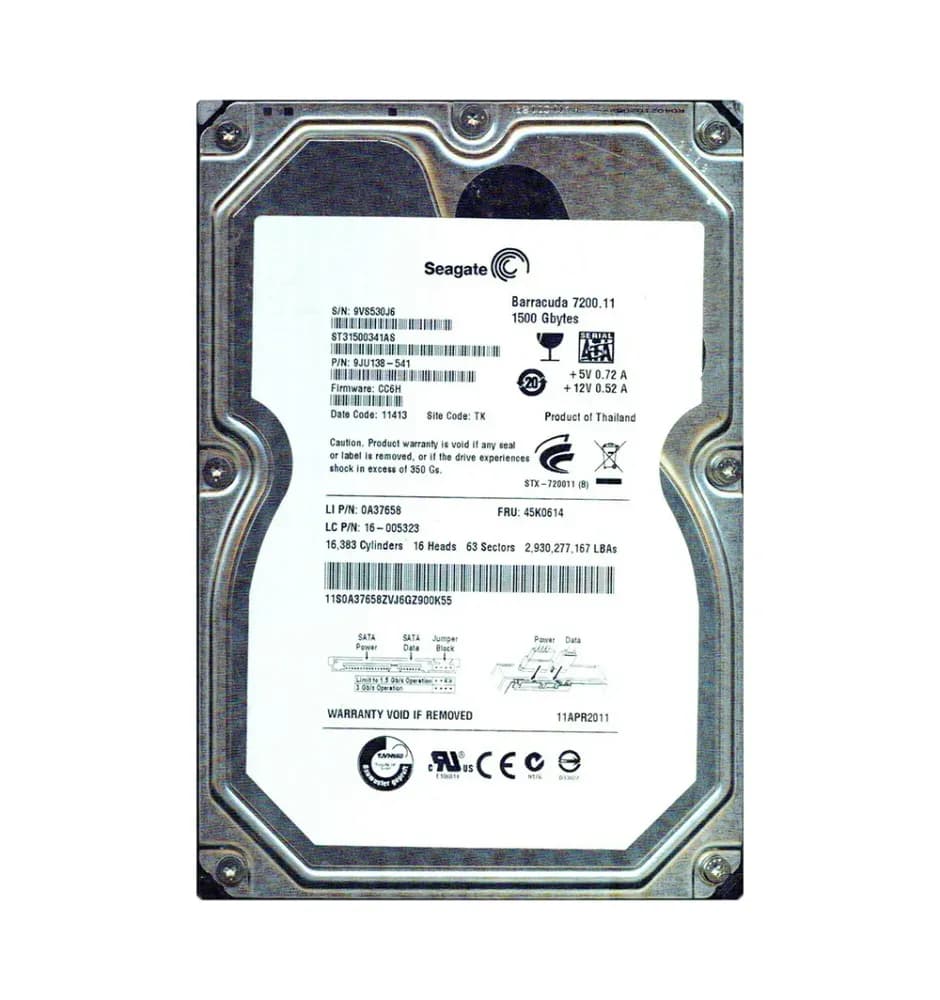 Seagate 9JU138-541 1.5TB 3Gb/s SATA