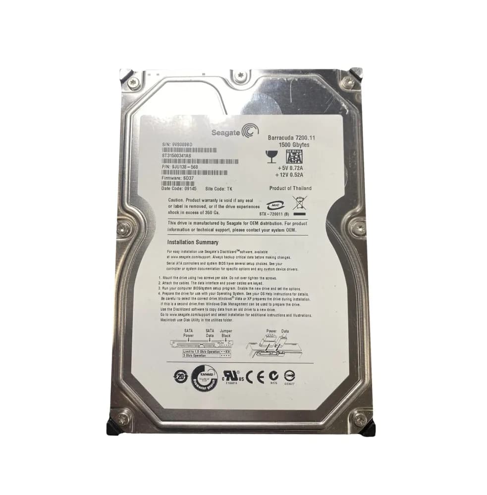 Seagate 9JU138-568 1.5TB 3Gb/s SATA