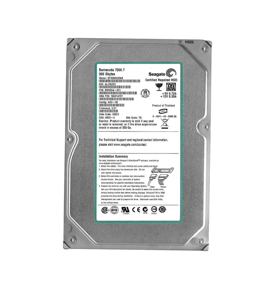 Seagate 9W2854-301 200GB 1.5Gb/s SATA