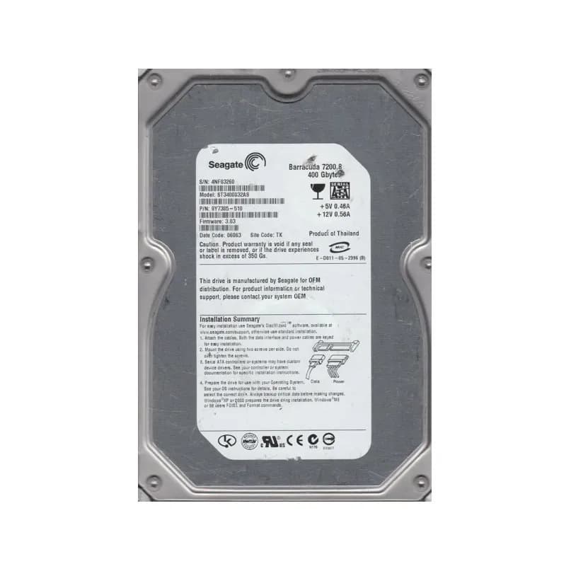 Seagate 9Y7385-510 400GB 1.5Gb/s SATA