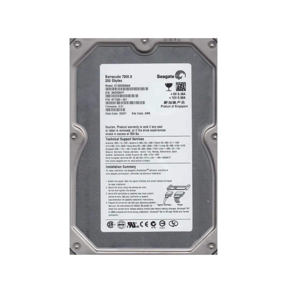 Seagate 9Y7389-301 200GB 1.5Gb/s SATA