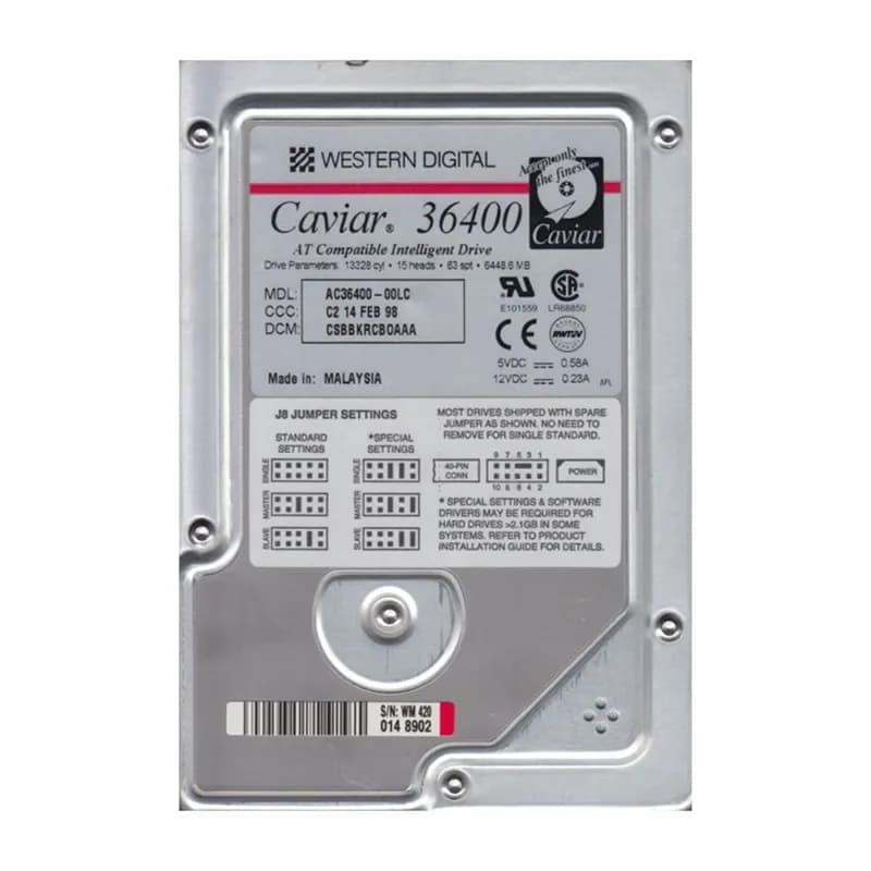 Western Digital AC36400 6GB IDE Ultra ATA/33 (ATA-4)