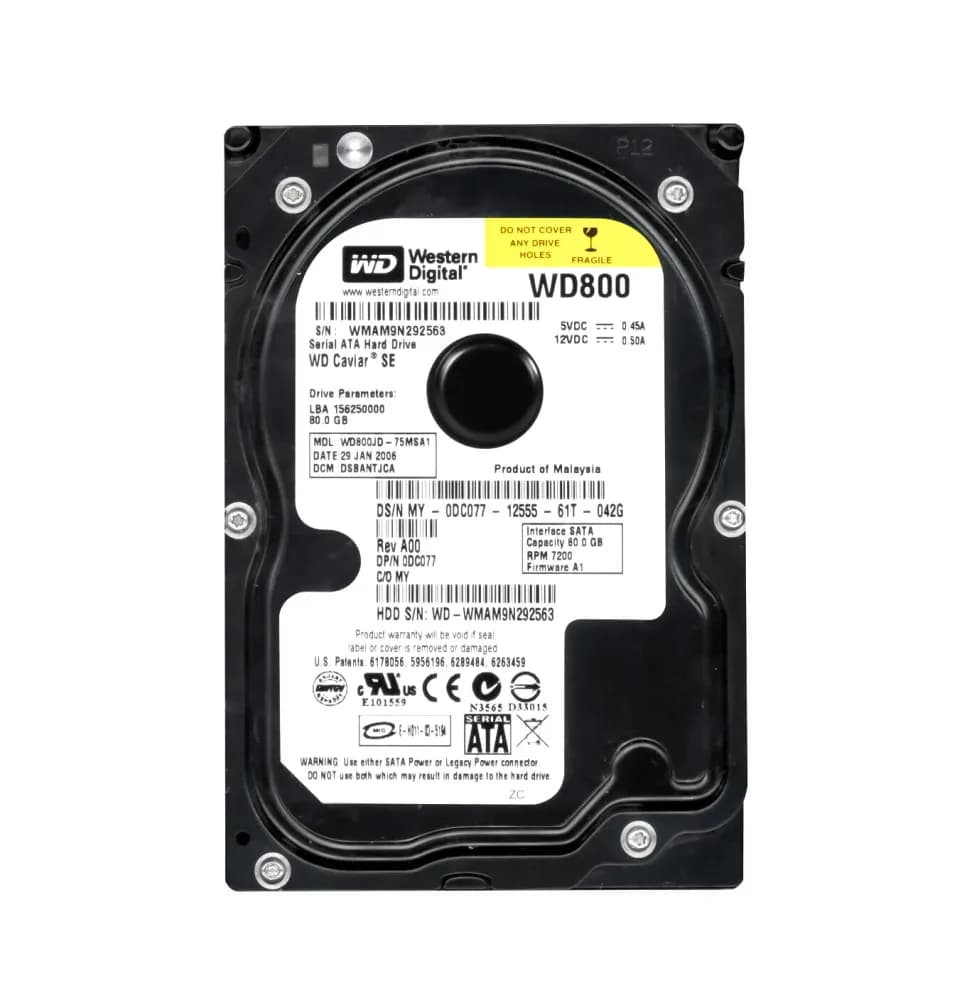 Dell DC077 80GB 1.5Gb/s SATA