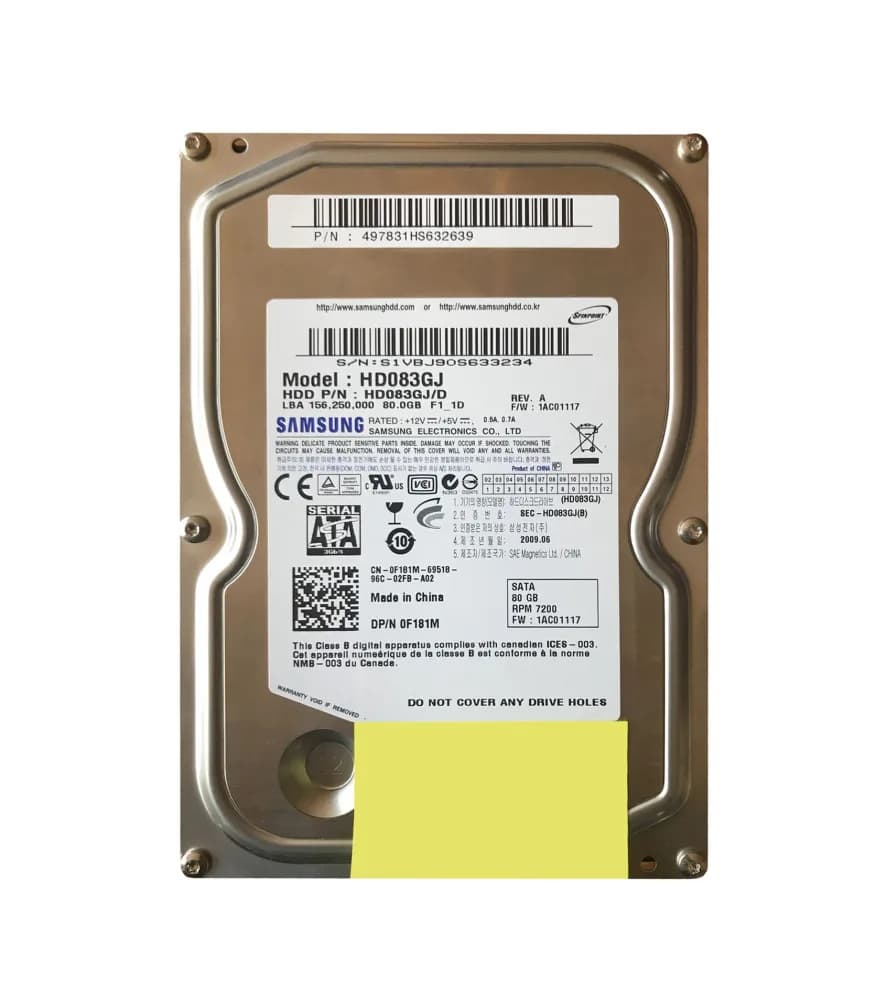 Samsung HD083GJ 80GB 3Gb/s SATA