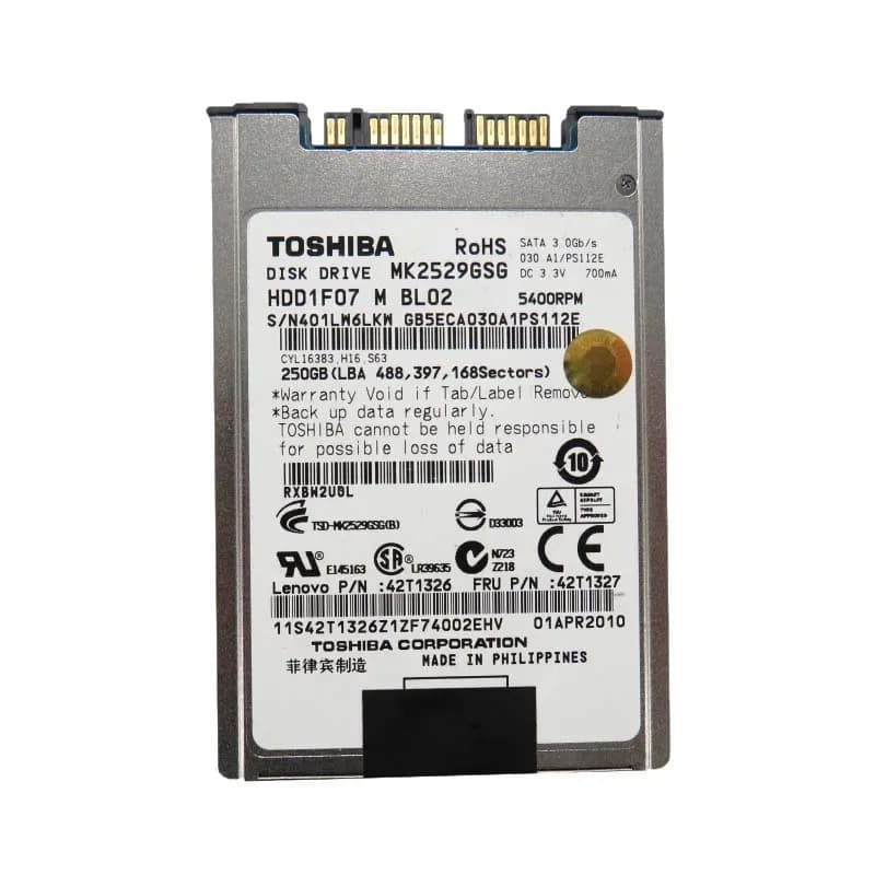 Toshiba MK2529GSGF 250GB 3Gb/s SATA